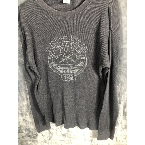 Pebble Beach Paradice Golf Club Course Gray Shirt Long-sleeve Men’s SZ Medium - Picture 7 of 9